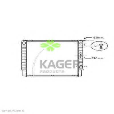 KAGER 311157 Радіатор, охолодження двигуна