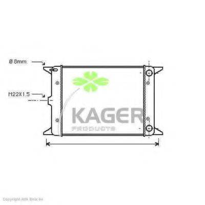 KAGER 311165 Радіатор, охолодження двигуна