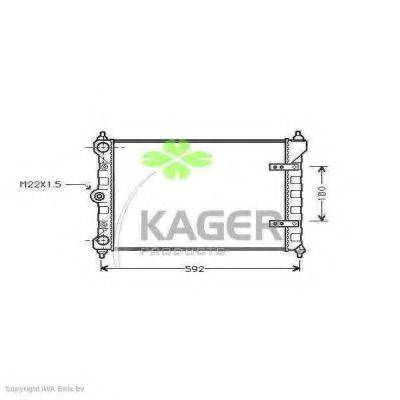 KAGER 311191 Радіатор, охолодження двигуна