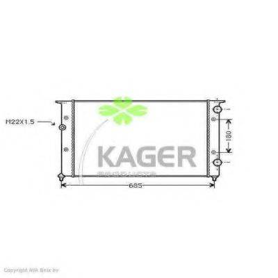 KAGER 311193 Радіатор, охолодження двигуна