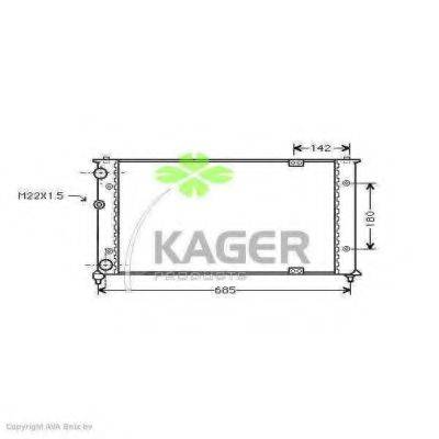 KAGER 311223 Радіатор, охолодження двигуна