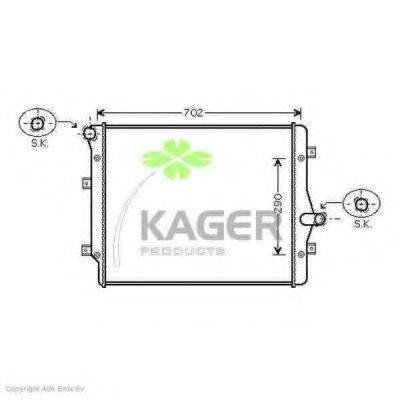 KAGER 311228 Радіатор, охолодження двигуна