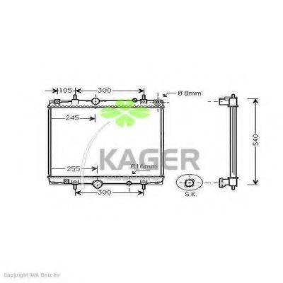 KAGER 311576 Радіатор, охолодження двигуна