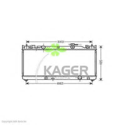 KAGER 311872 Радіатор, охолодження двигуна