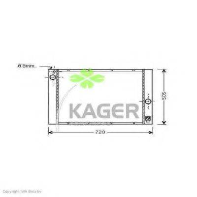 KAGER 312190 Радіатор, охолодження двигуна