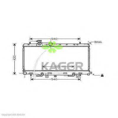 KAGER 312396 Радіатор, охолодження двигуна