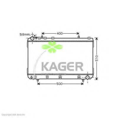 KAGER 312464 Радіатор, охолодження двигуна