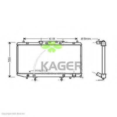 KAGER 312874 Радіатор, охолодження двигуна