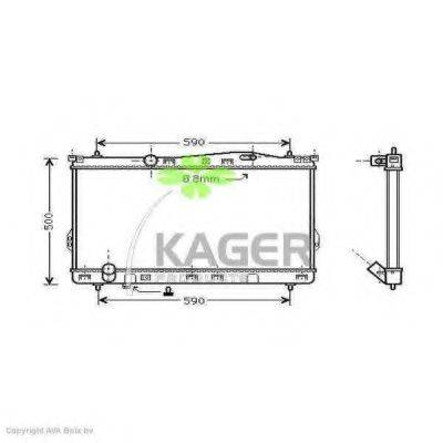 KAGER 313401 Радіатор, охолодження двигуна