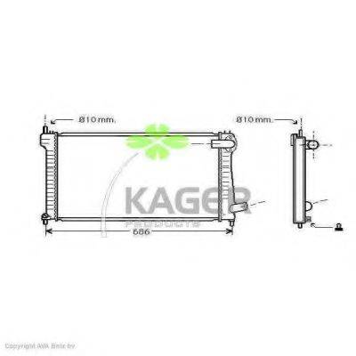 KAGER 313591 Радіатор, охолодження двигуна