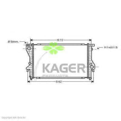 KAGER 313632 Радіатор, охолодження двигуна