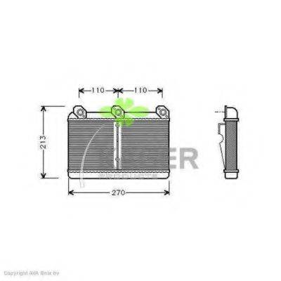 KAGER 320012 Теплообмінник, опалення салону
