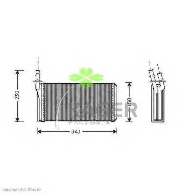 KAGER 320065 Теплообмінник, опалення салону