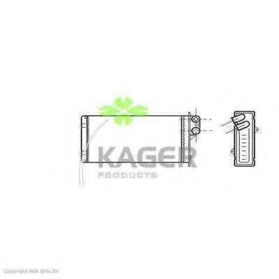 KAGER 320108 Теплообмінник, опалення салону