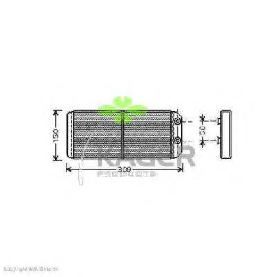KAGER 320245 Теплообмінник, опалення салону