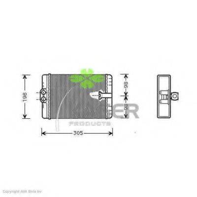 KAGER 320409 Теплообмінник, опалення салону