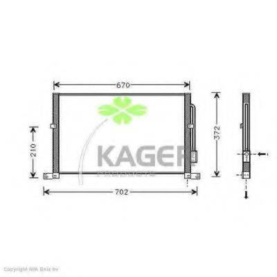 KAGER 945114 Конденсатор, кондиціонер