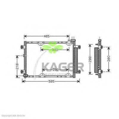 KAGER 945346 Конденсатор, кондиціонер