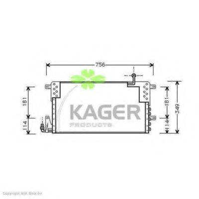 KAGER 945397 Конденсатор, кондиціонер