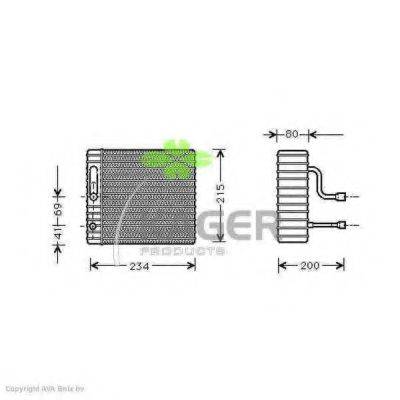 KAGER 945730 Випарник, кондиціонер