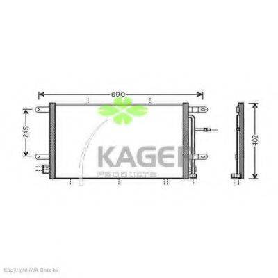 KAGER 945818 Конденсатор, кондиціонер