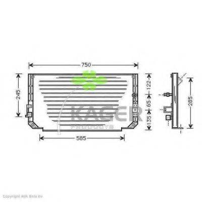 KAGER 945931 Конденсатор, кондиціонер
