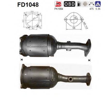 AS FD1048 Саджовий/частковий фільтр, система вихлопу ОГ