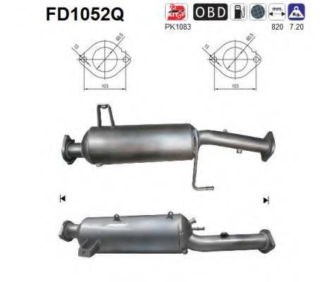 AS FD1052Q Саджовий/частковий фільтр, система вихлопу ОГ