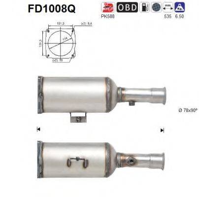 AS FD1008Q Саджовий/частковий фільтр, система вихлопу ОГ