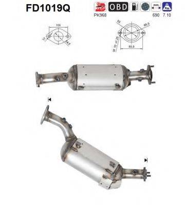 AS FD1019Q Саджовий/частковий фільтр, система вихлопу ОГ