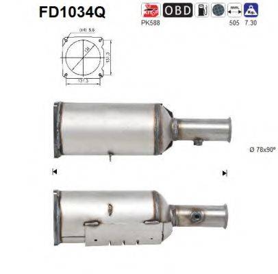 AS FD1034Q Саджовий/частковий фільтр, система вихлопу ОГ