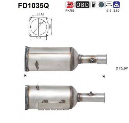 AS FD1035Q Саджовий/частковий фільтр, система вихлопу ОГ