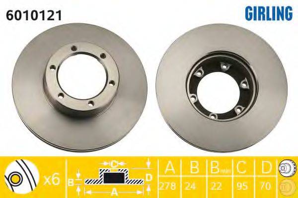 GIRLING 6010121 гальмівний диск