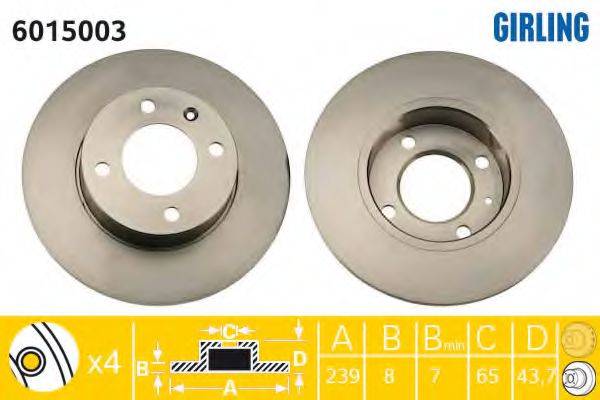 GIRLING 6015003 гальмівний диск