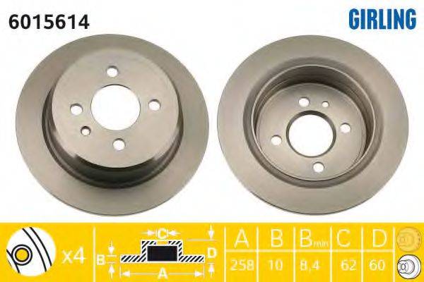 GIRLING 6015614 гальмівний диск