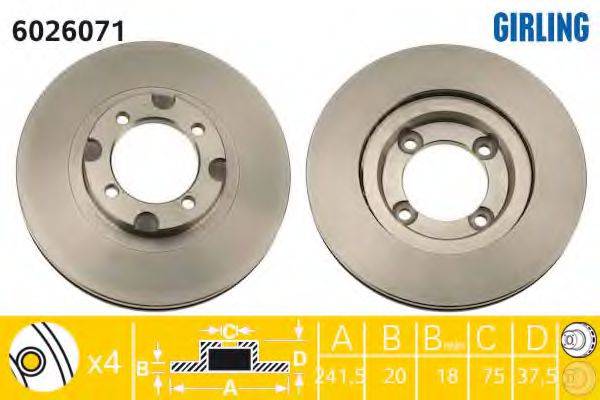 GIRLING 6026071 гальмівний диск