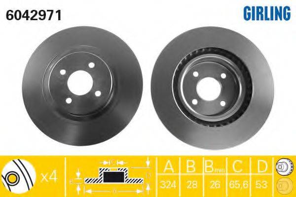 GIRLING 6042971 гальмівний диск