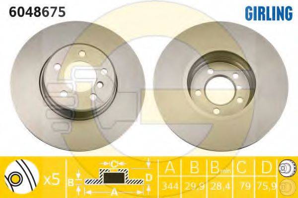 GIRLING 6048675 гальмівний диск