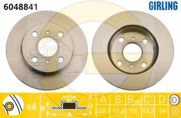 GIRLING 6048841 гальмівний диск