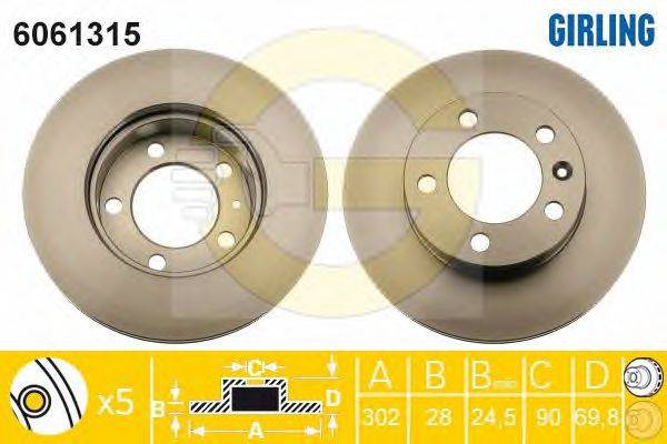 GIRLING 6061315 гальмівний диск