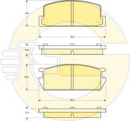 GIRLING 6102149 Комплект гальмівних колодок, дискове гальмо