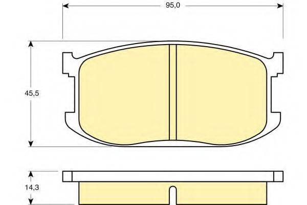 GIRLING 6102529 Комплект гальмівних колодок, дискове гальмо