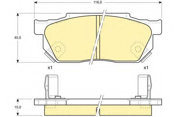 GIRLING 6103259 Комплект гальмівних колодок, дискове гальмо