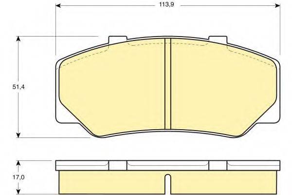 GIRLING 6103293 Комплект гальмівних колодок, дискове гальмо