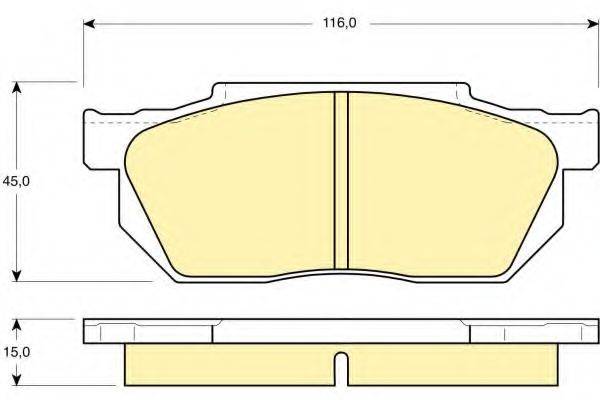 GIRLING 6103589 Комплект гальмівних колодок, дискове гальмо