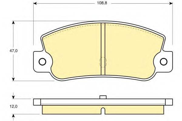 GIRLING 6103603 Комплект гальмівних колодок, дискове гальмо