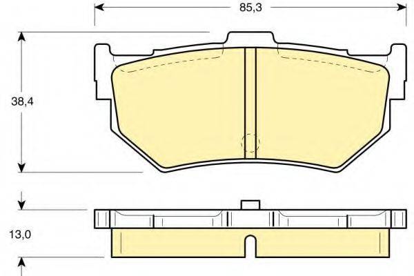 GIRLING 6103729 Комплект гальмівних колодок, дискове гальмо