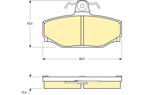 GIRLING 6104421 Комплект гальмівних колодок, дискове гальмо