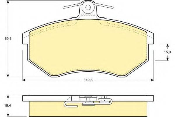 GIRLING 6108261 Комплект гальмівних колодок, дискове гальмо