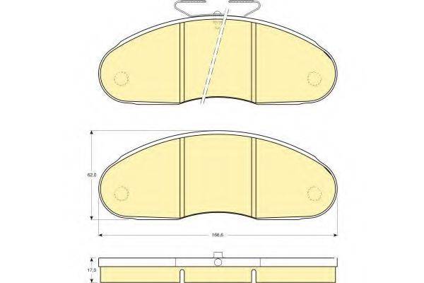 GIRLING 6108273 Комплект гальмівних колодок, дискове гальмо